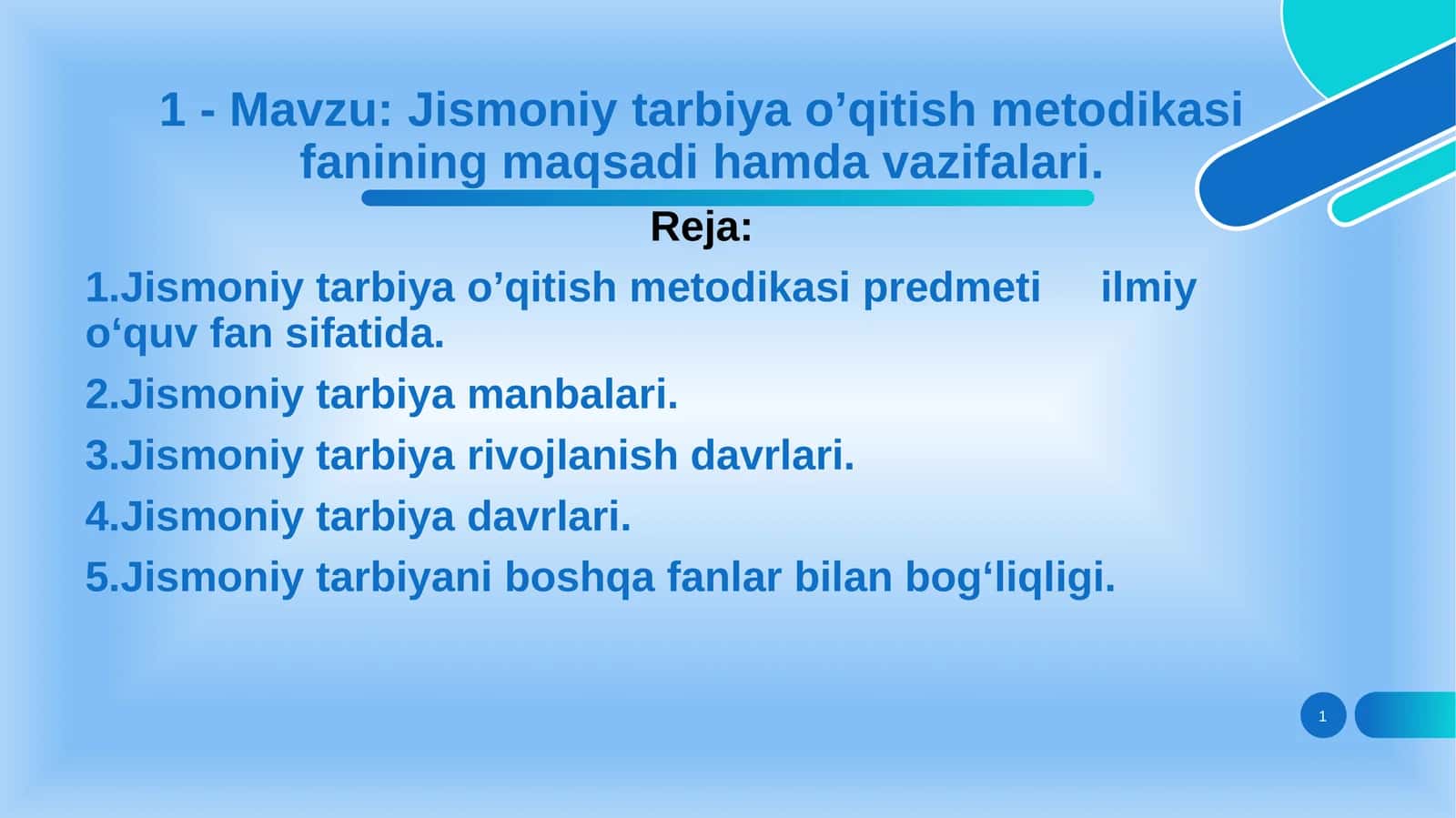 Jismoniy tarbiyao’qitish metodikasi 1