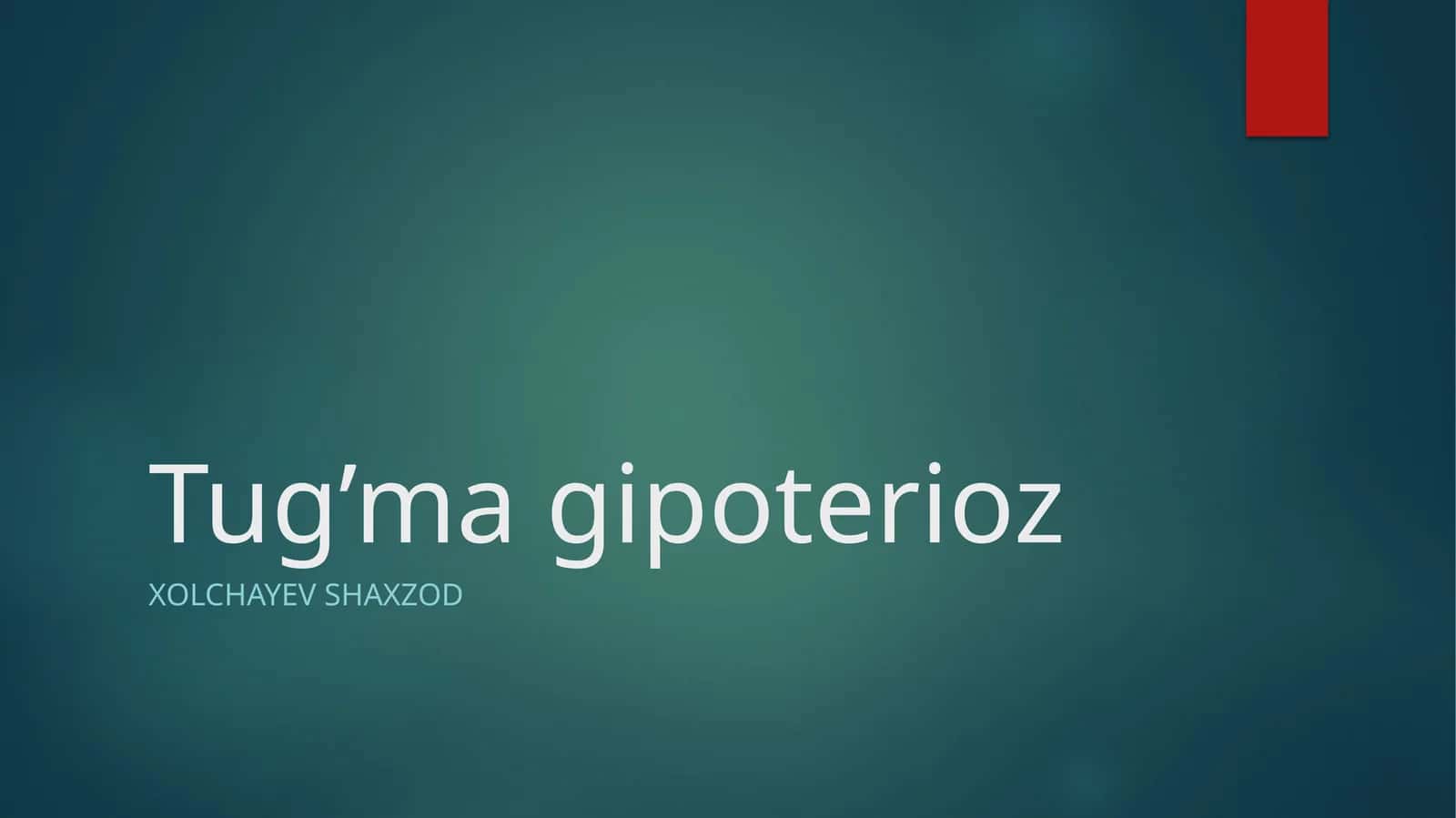 Tug’magipoterioz 1