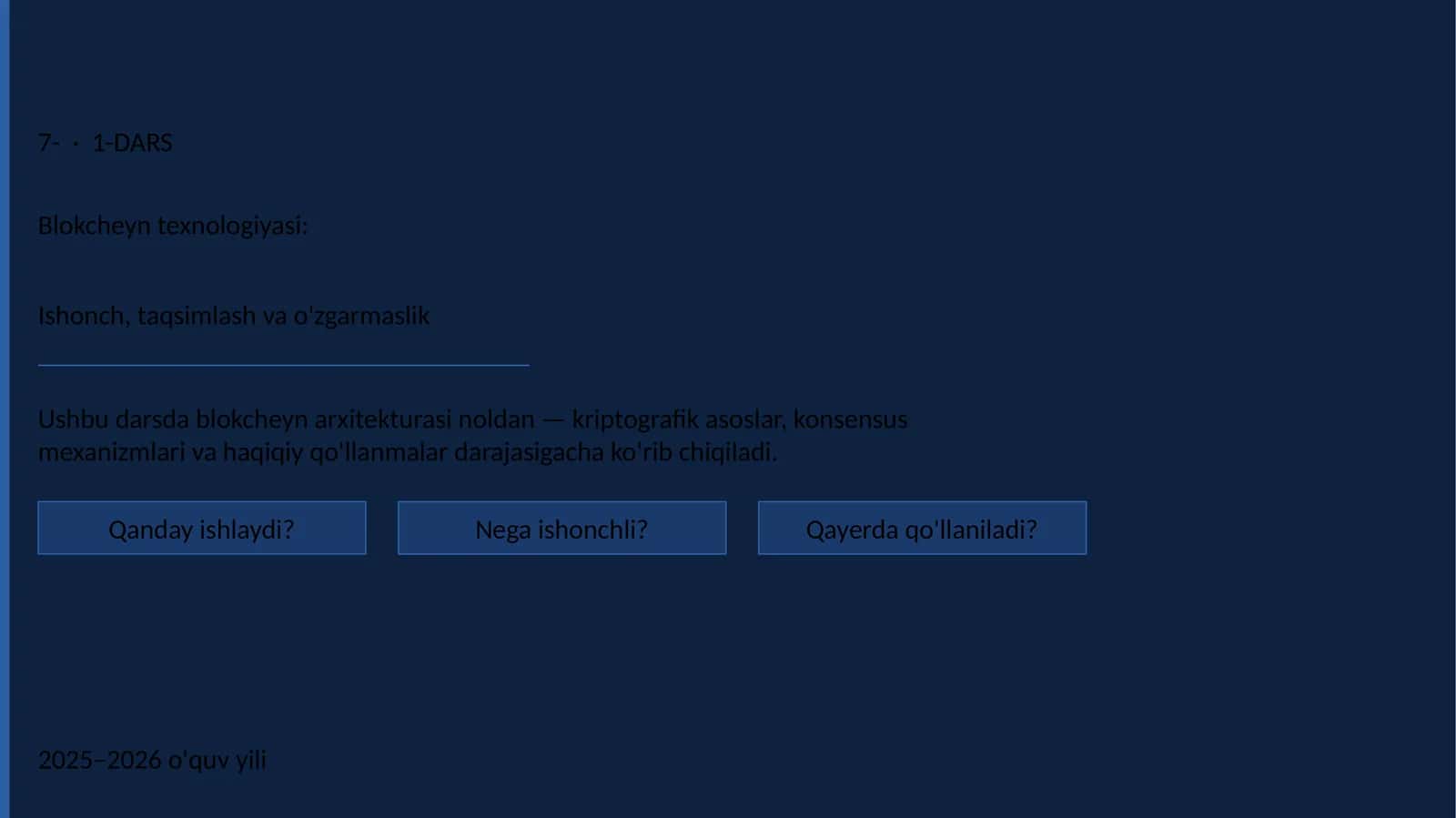 Blokcheyn texnologiyasi 1