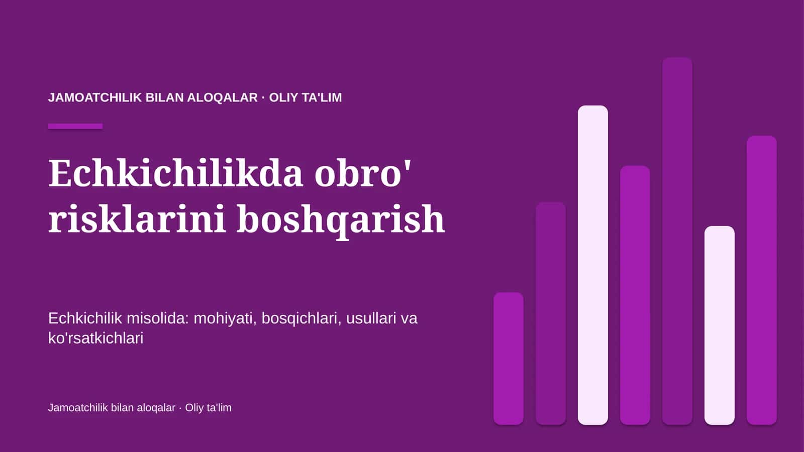 Echkichilikda obro' risklarini boshqarish 1