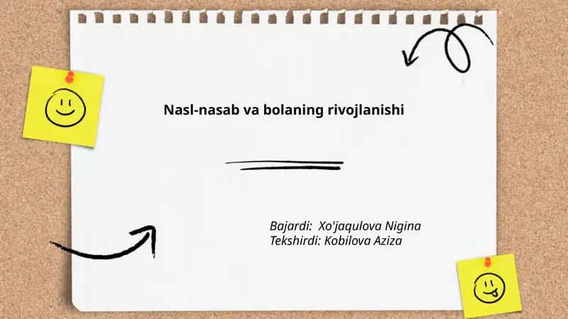 Nasl-nasab va bolaning rivojlanishi 1