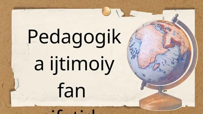 Pedagogika ijtimoiy fan sifatida