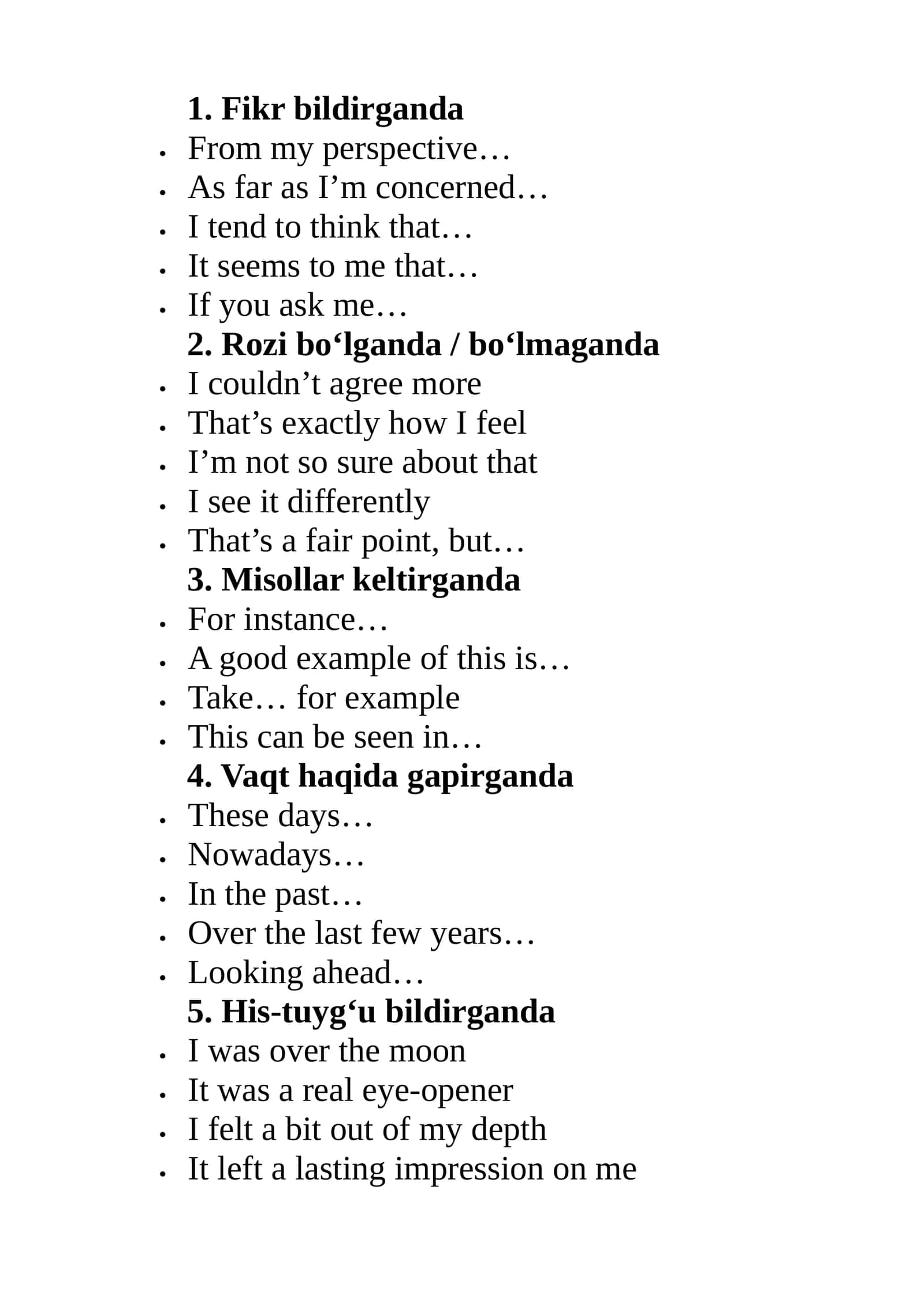 AI bilmaydigan Speaking iboralari (Faqat real ishlatiladiganlari) 1