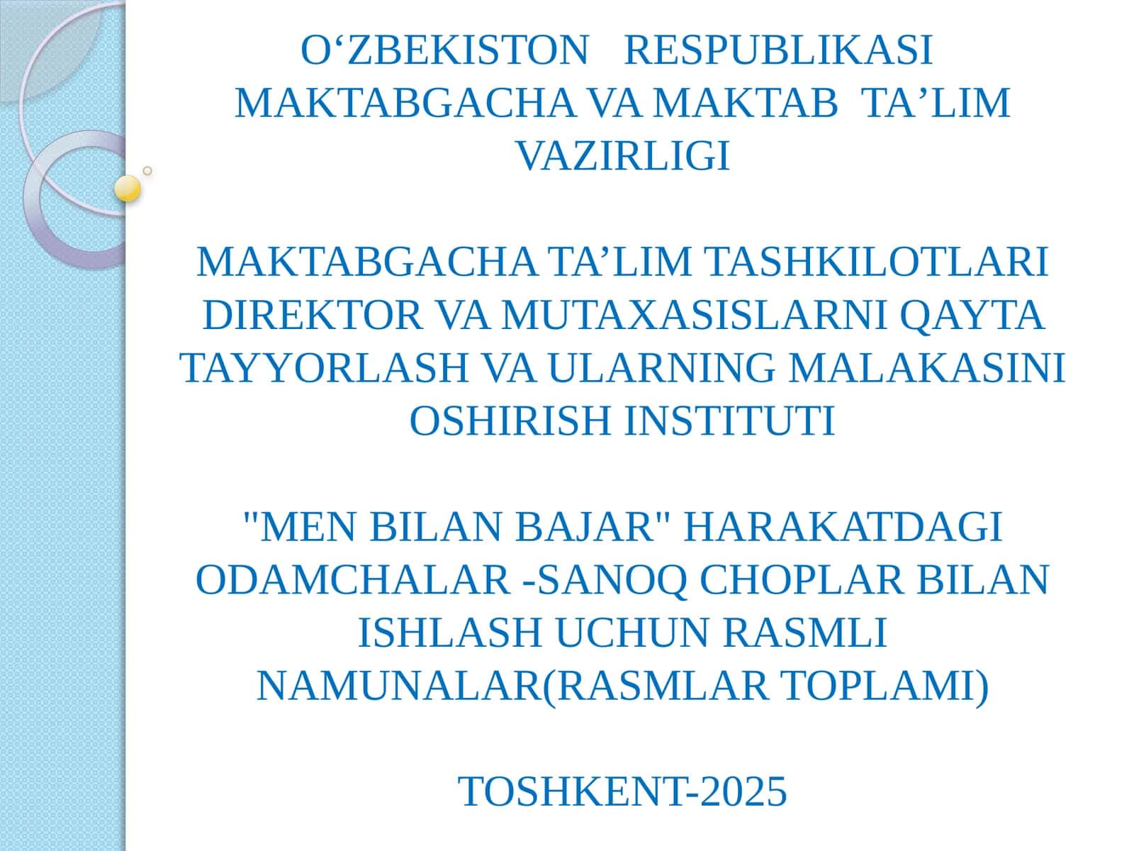 "Men bilan bajar" harakatdagi odamchalar -sanoq choplar bilan ishlash uchun rasmli namunalar(Rasmlar toplami) 1