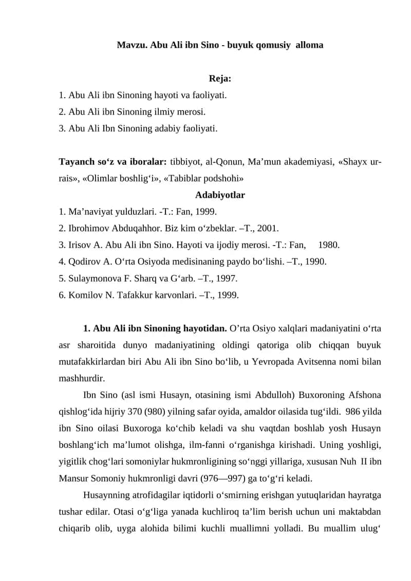 Abu Ali ibn Sino — buyuk qomusiy  alloma 1