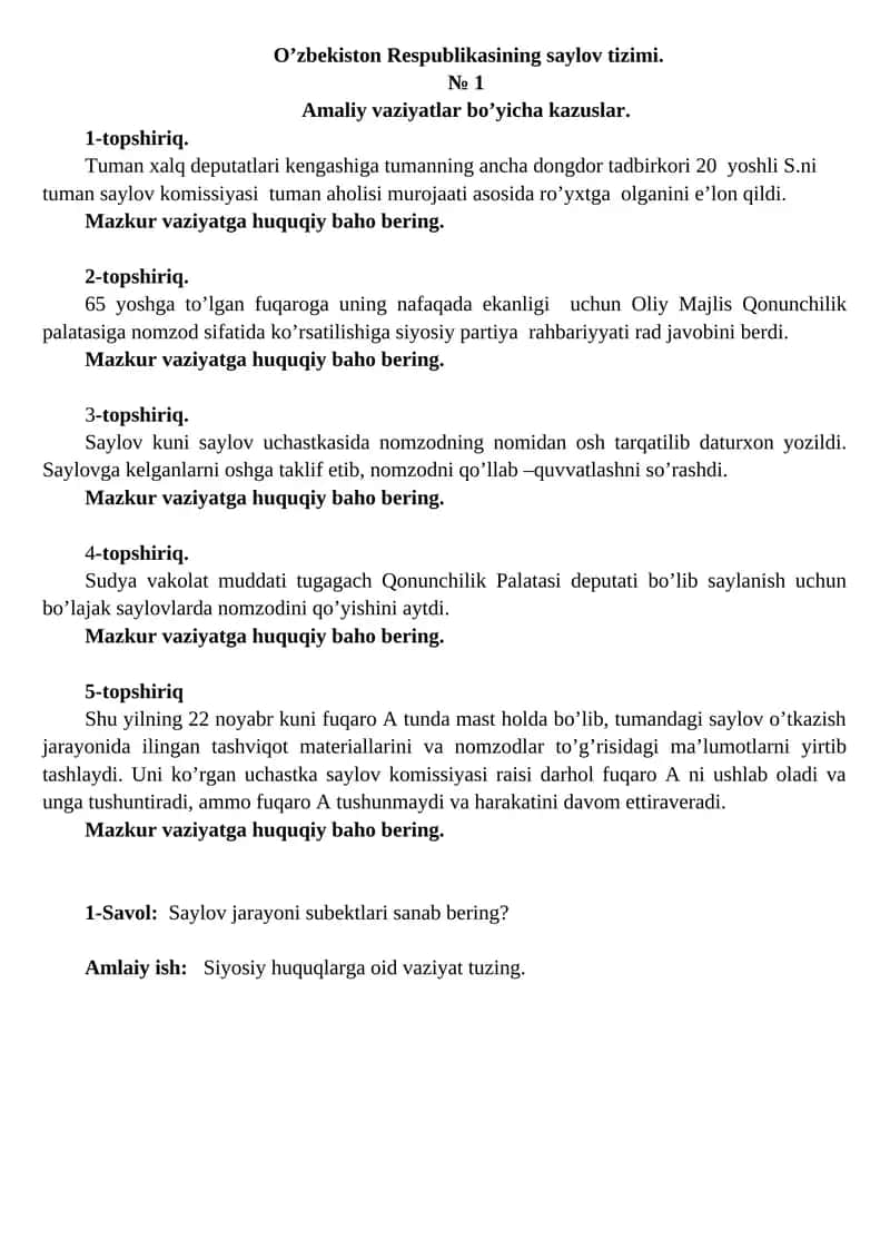 Saylov tizimi 1