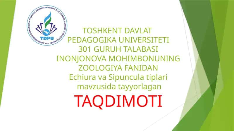 Echiura va Sipuncula turlarining ekologik o‘rni va yashash muhit 1