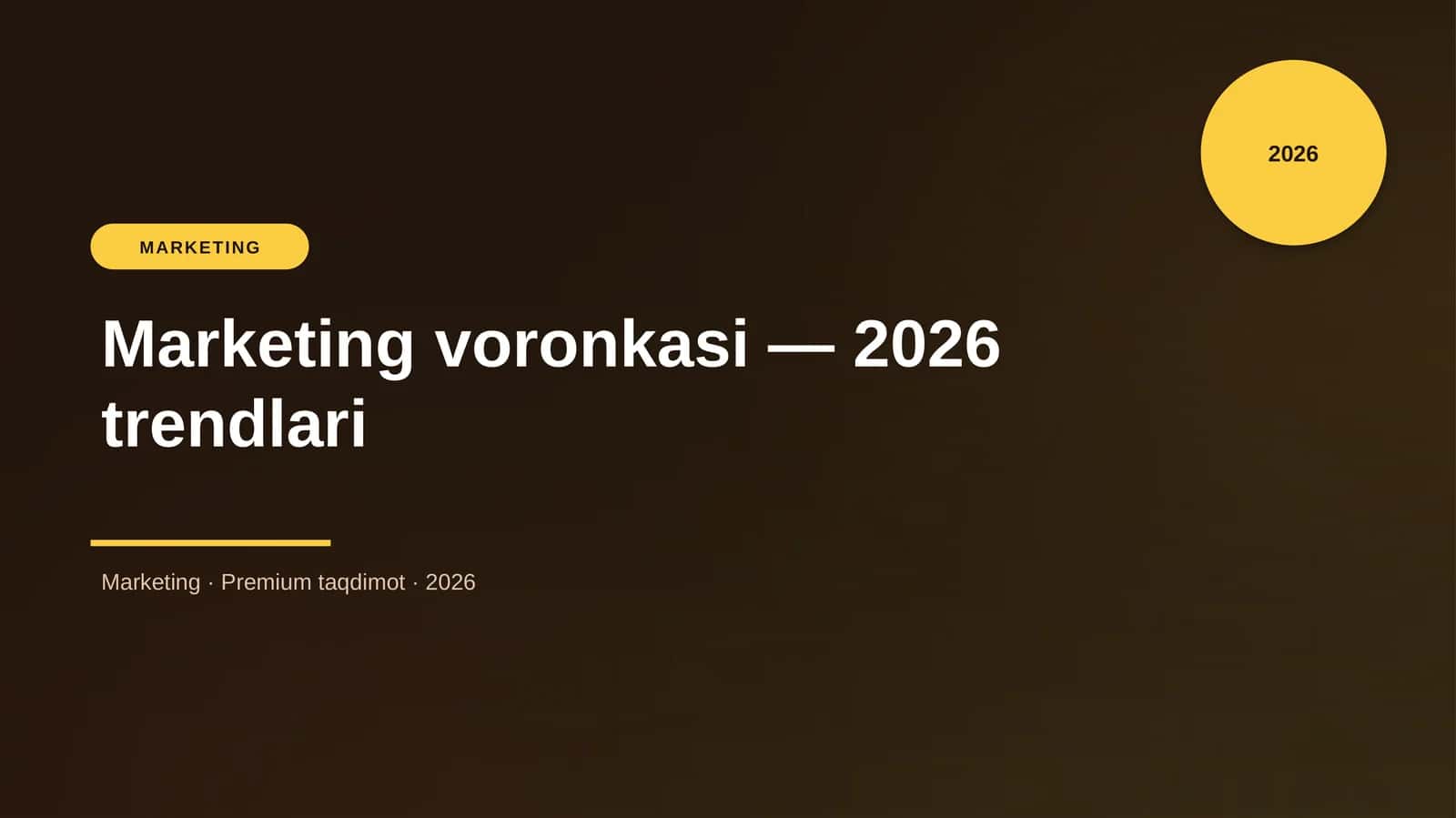 Marketing voronkasi — 2026 trendlari 1