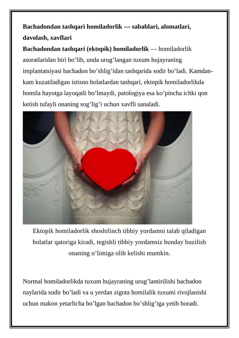 Bachadondan tashqari homiladorlik 1