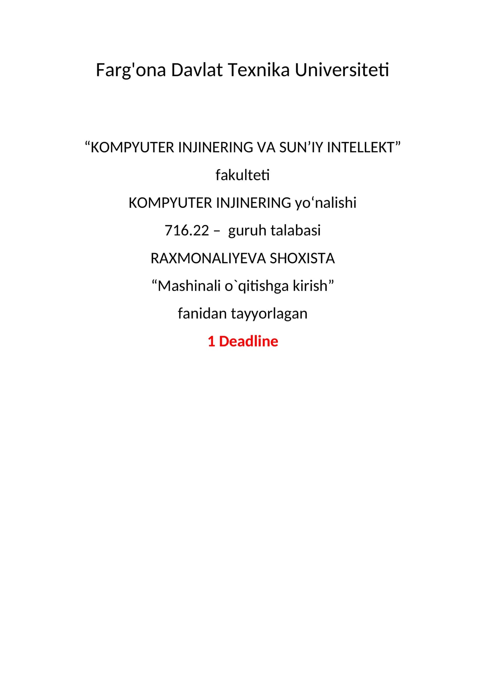 KOMPYUTER INJINERING VA SUN’IY INTELLEKT 1