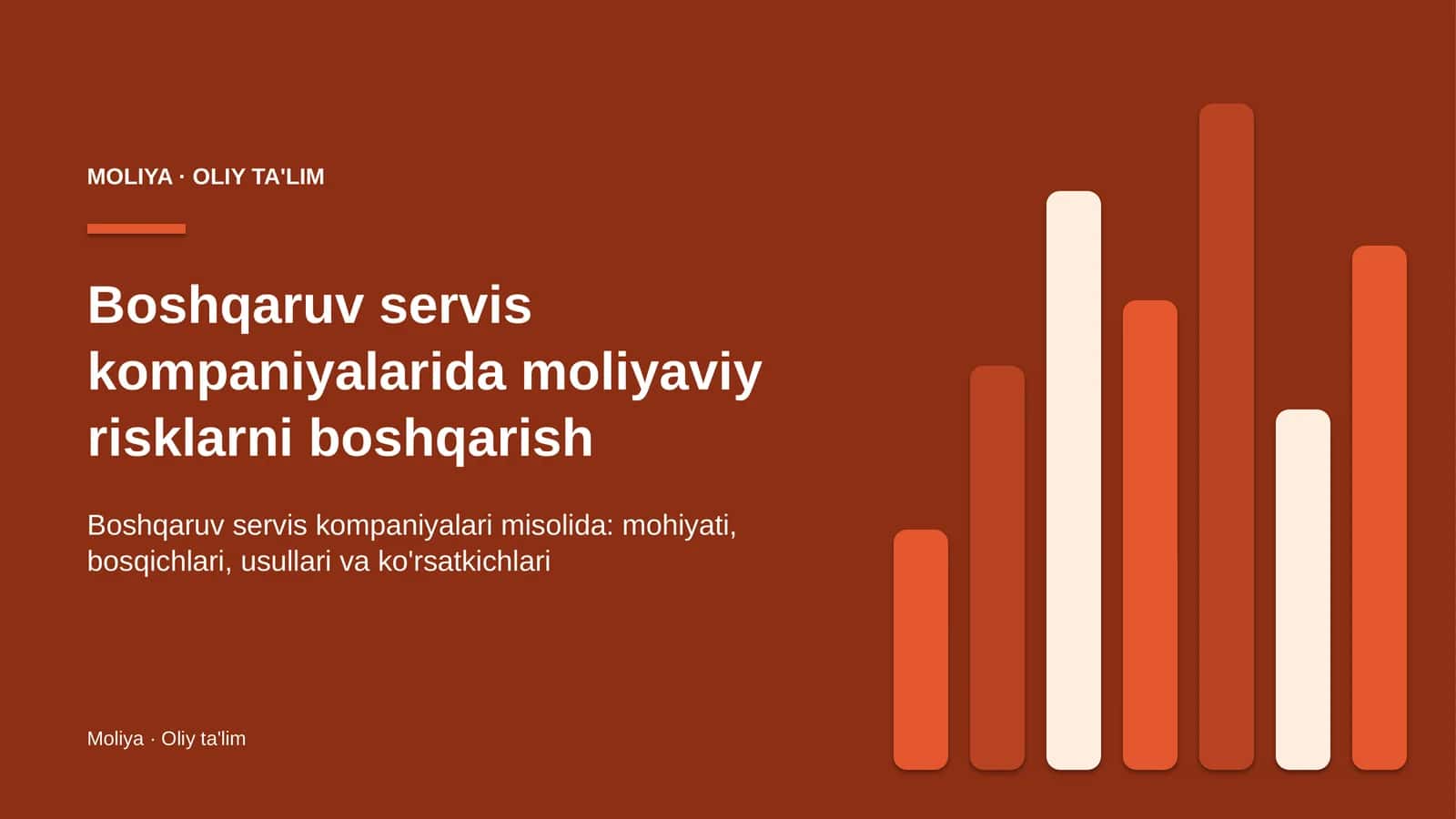 Moliyaviy risklarni boshqarish: mohiyati 1