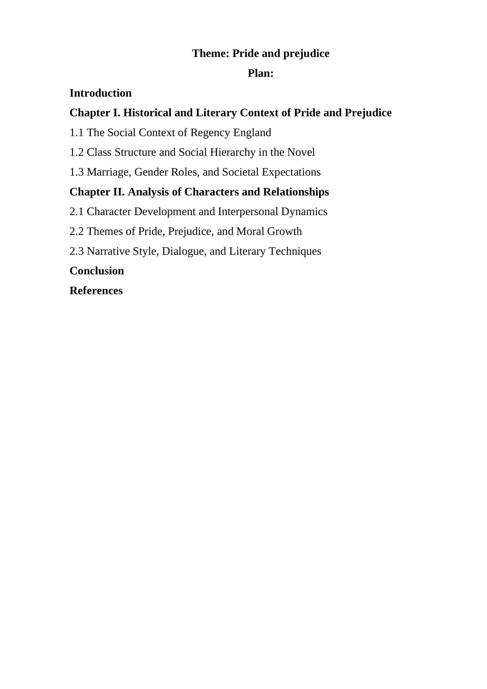 Pride and Prejudice Literary Analysis 1