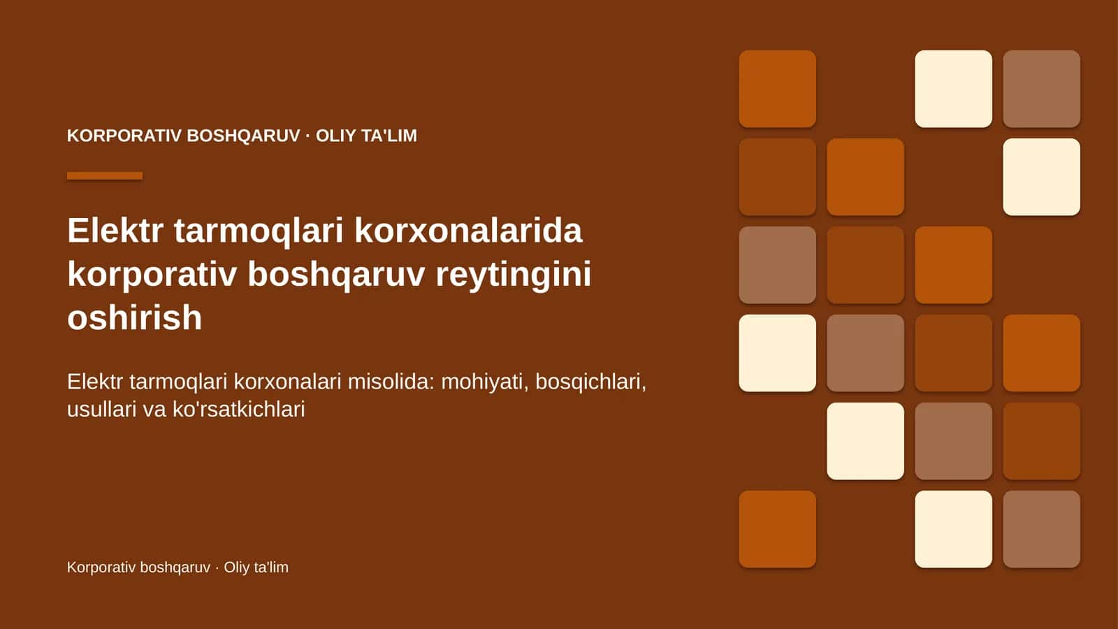elektr tarmoqlari korxonalarida korporativ boshqaruv reytingini oshirish 6021 1