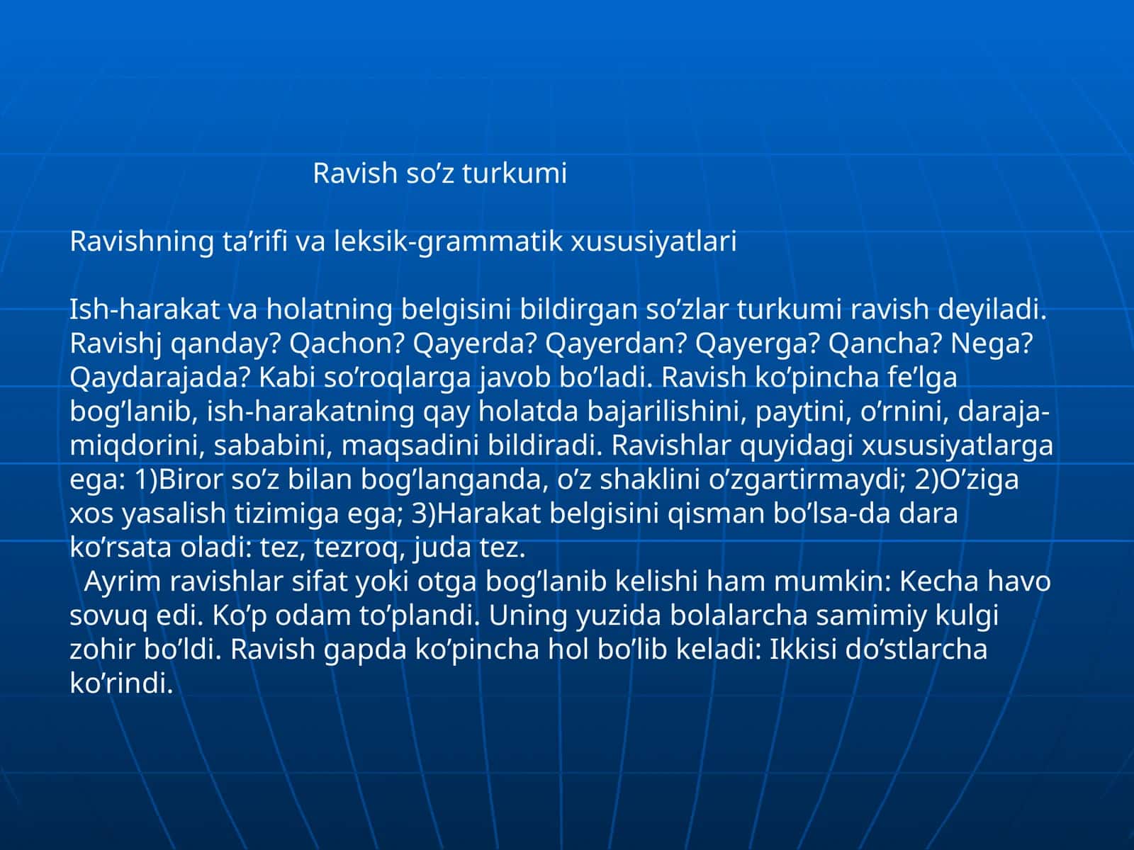 Ravishso’z turkumi 1
