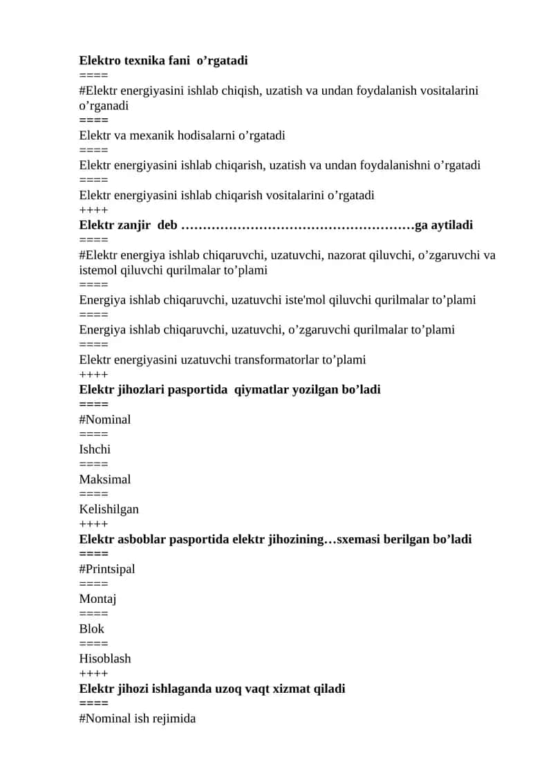 Elektr zanjir deb ………………………………………………ga aytiladi 1