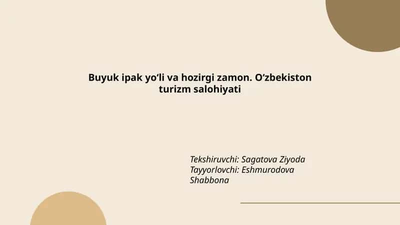 Buyuk ipak yoʻli va hozirgi zamon 1