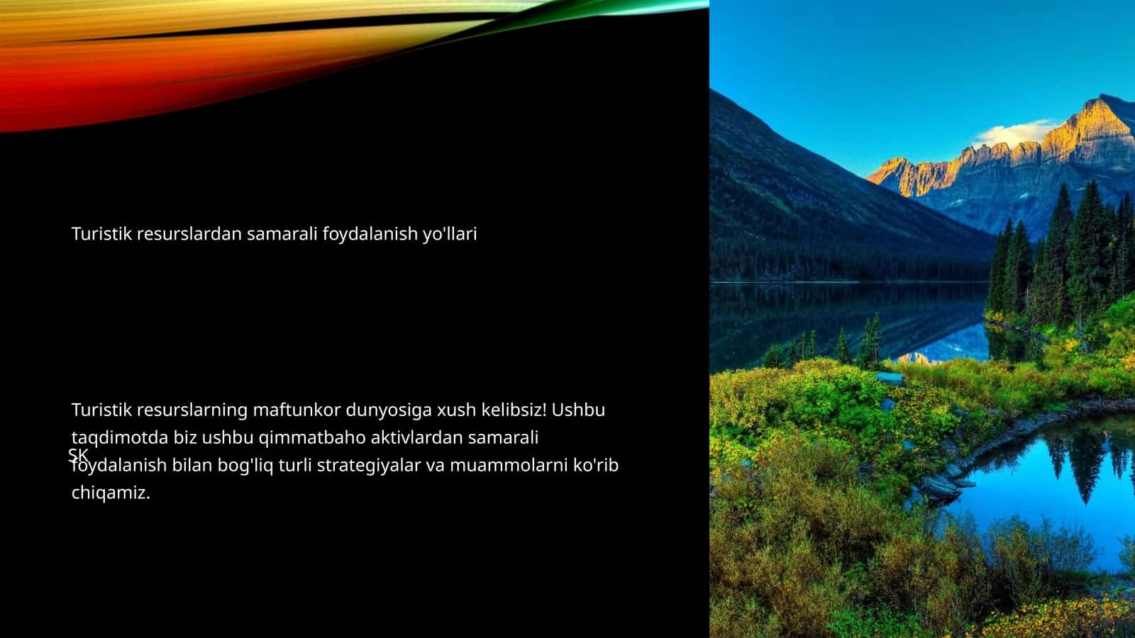Turistik resurslardan samarali foydalanish yo'llari 1