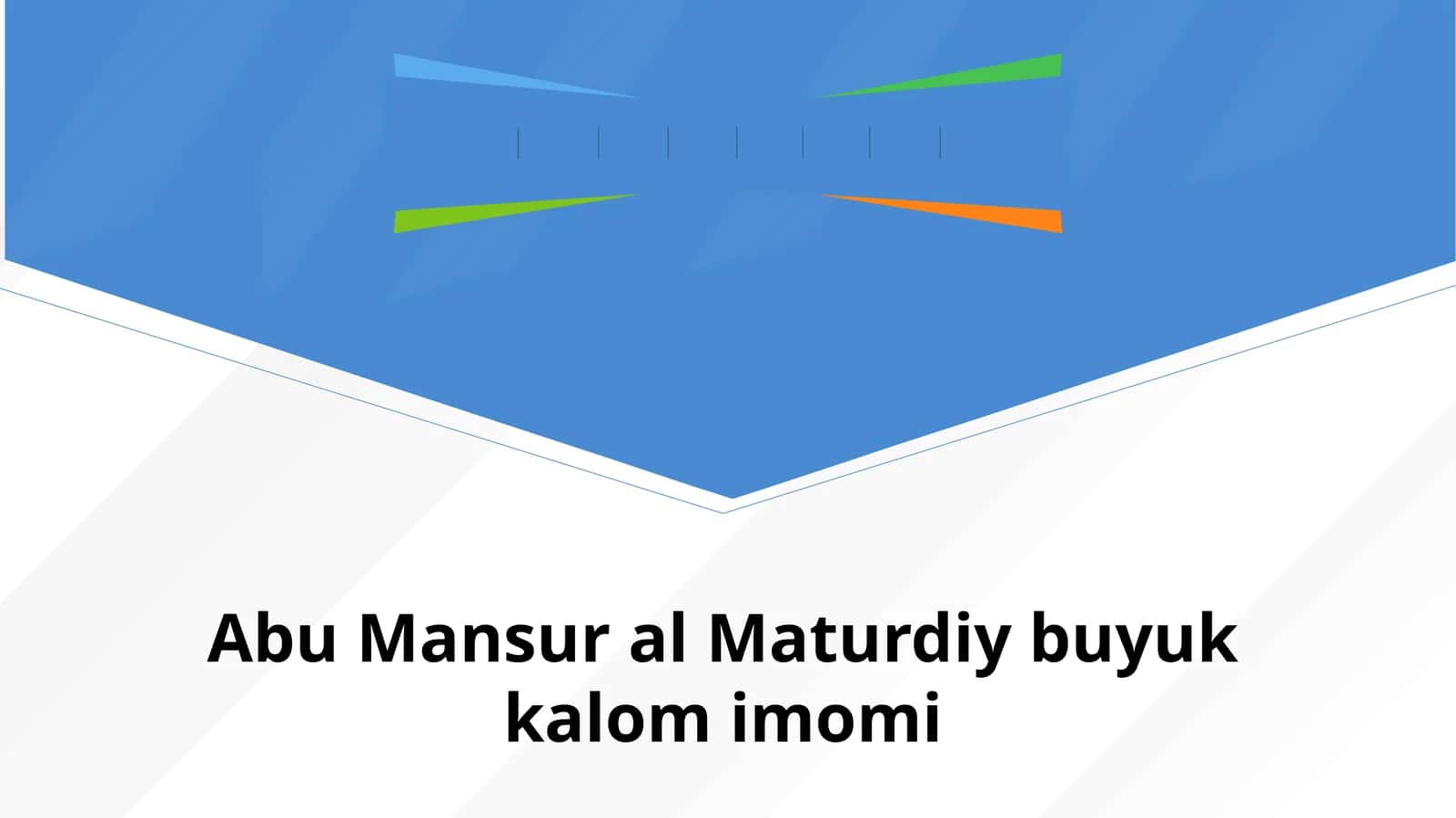 Abu Mansur al Maturdiy buyuk kalomimomi 1