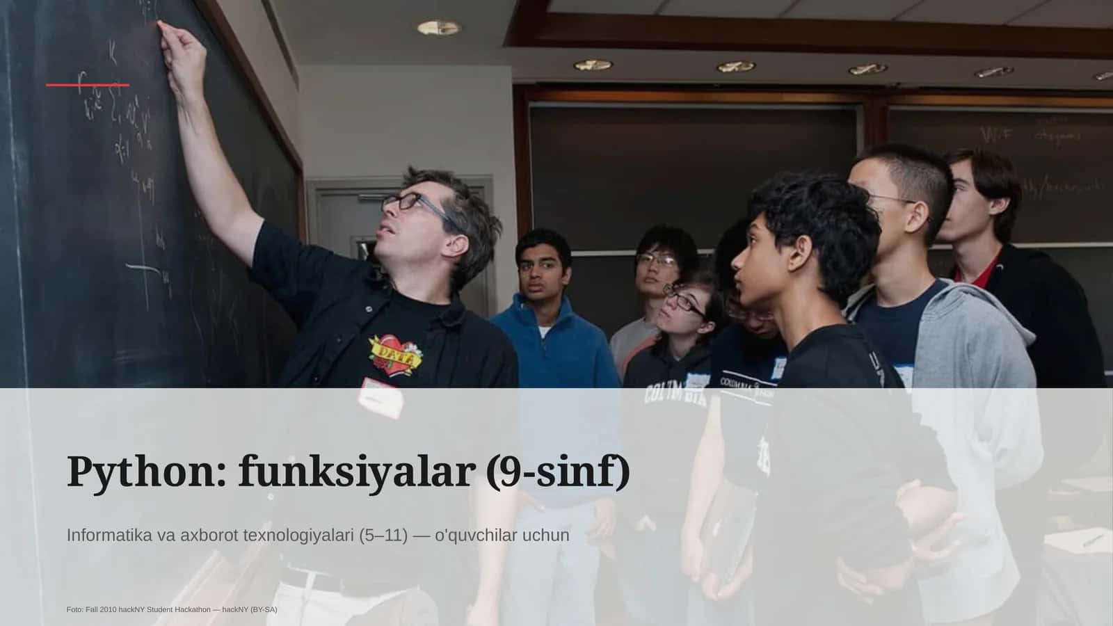 Python: funksiyalar (9-sinf) 1