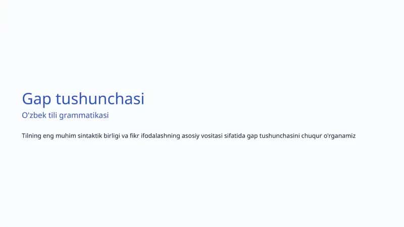 Gap tushunchasi 1