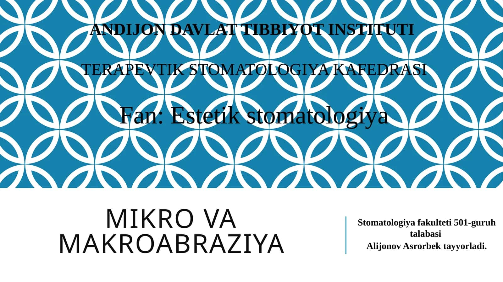 Mikro va makroabraziya 1