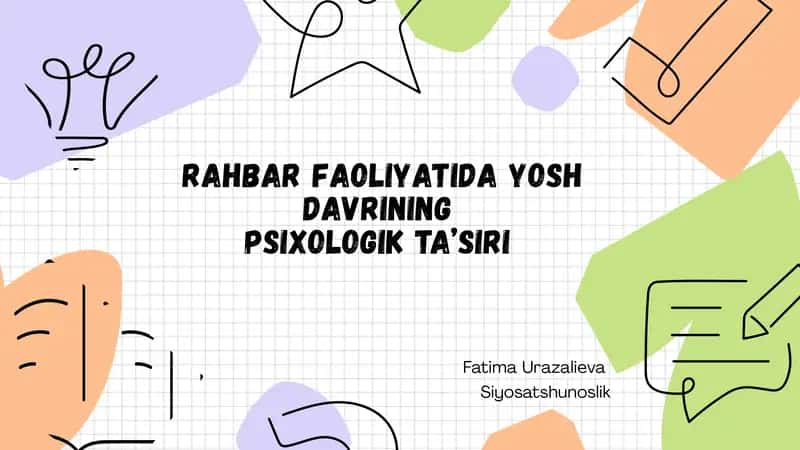 Rahbar Faoliyatida Yosh Davrining Psixologik Ta’siri 1