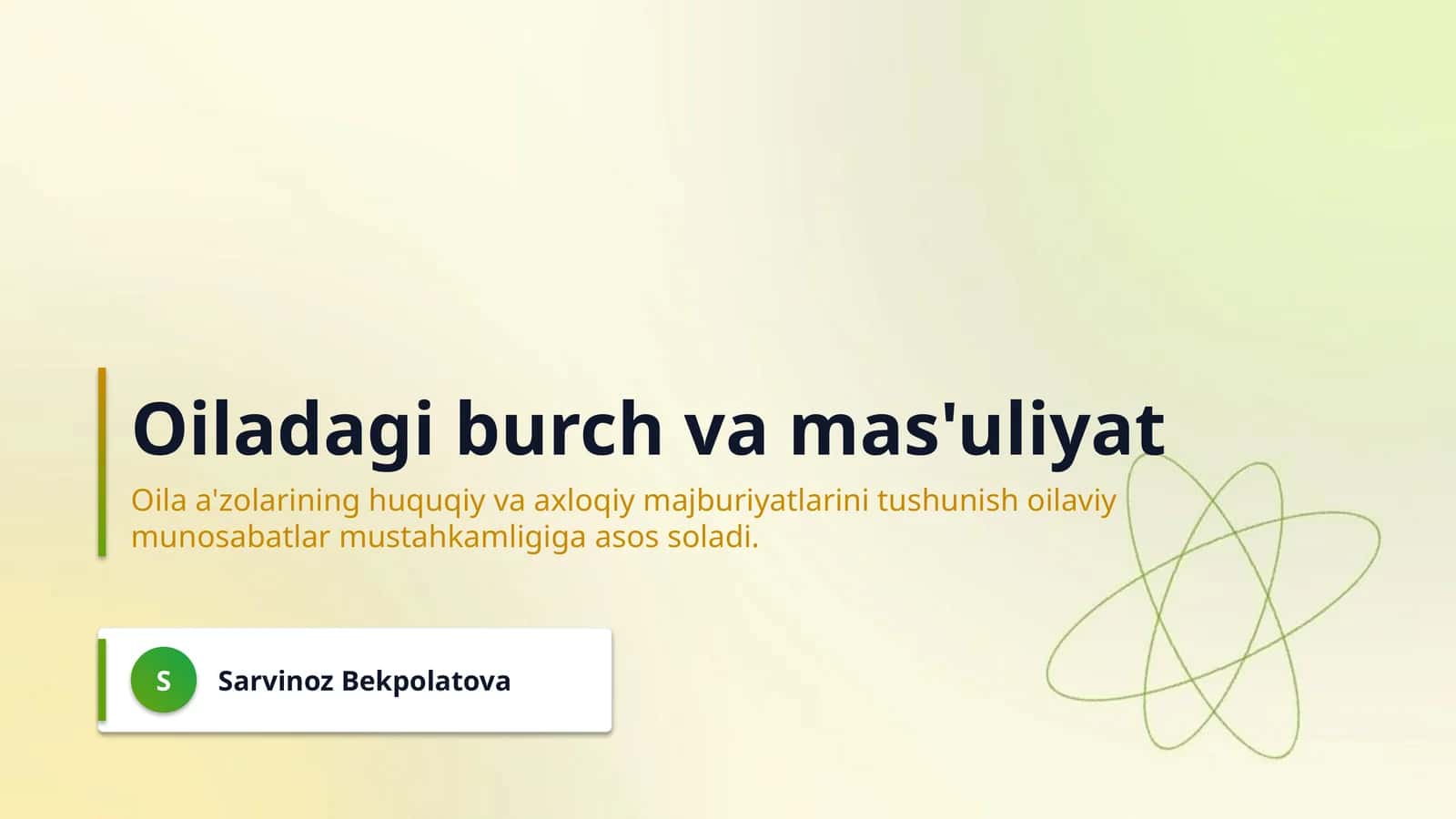 Oiladagi burch va mas'uliyat 1