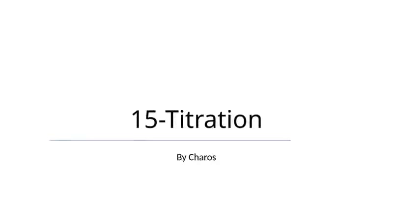 15-Titration 1