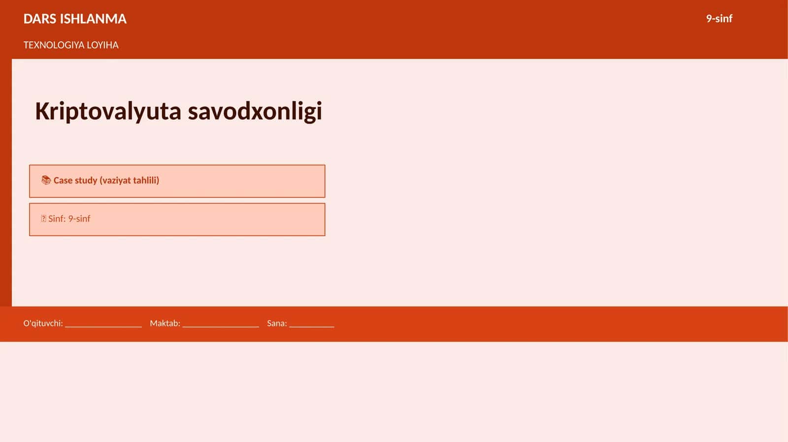 TEXNOLOGIYA LOYIHA 1