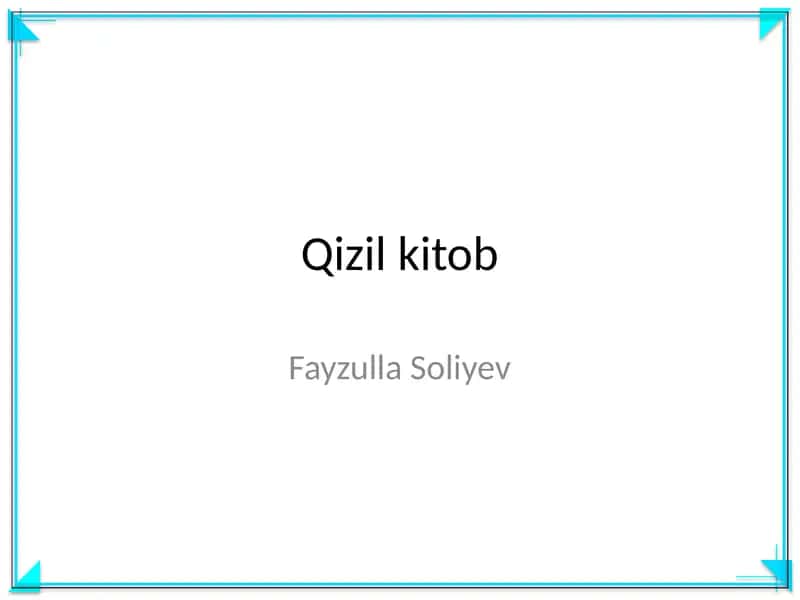 Qizil kitob 1