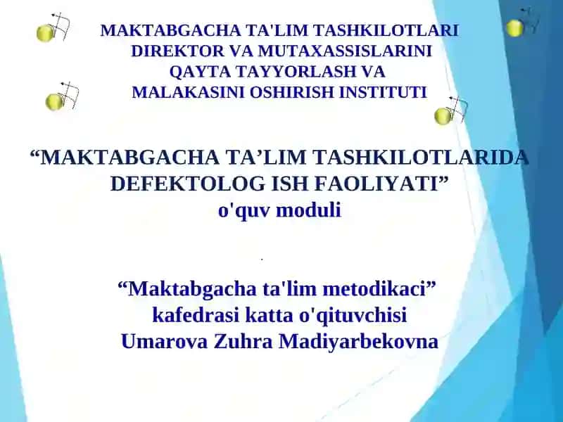 Defektolog ish faoliyati 1
