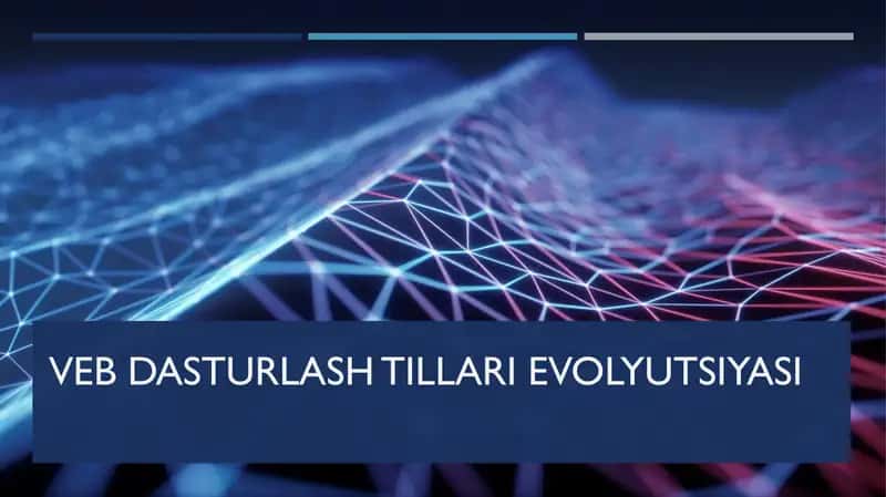 VEB DASTURLASH TILLARI EVOLYUTSIYASI 1