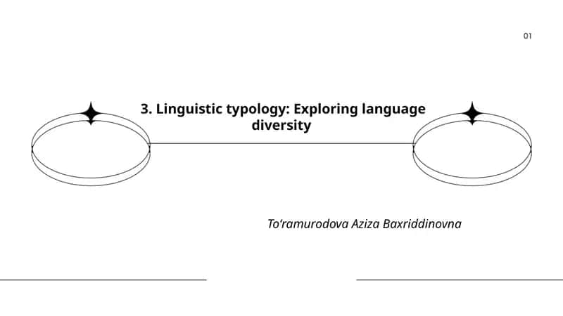 Linguistic Typology: Exploring Language Diversity 1