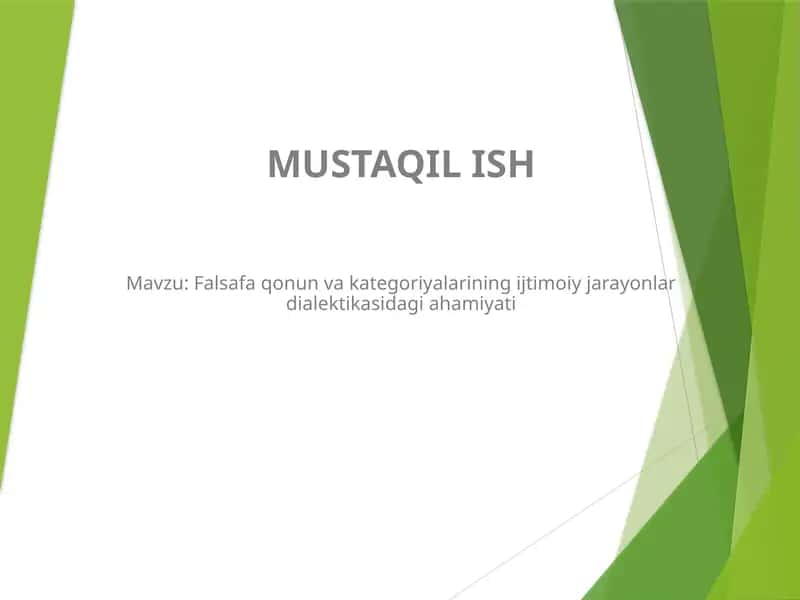Falsafa qonun va kategoriyalarining ijtimoiy jarayonlar dialektikasidagi ahamiyati 1