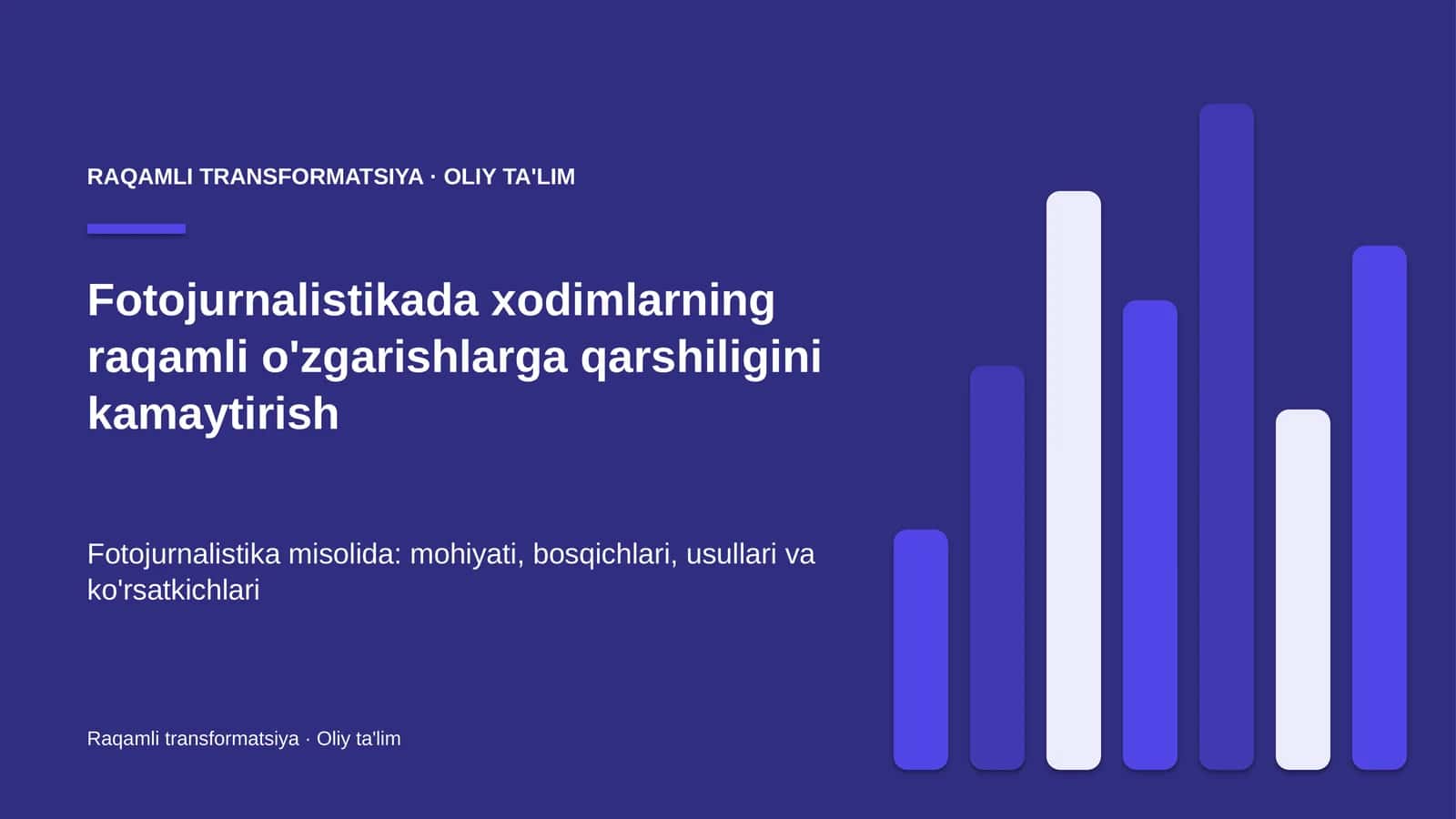 fotojurnalistikada xodimlarning raqamli o'zgarishlarga qarshiligini kamaytirish 1587 1