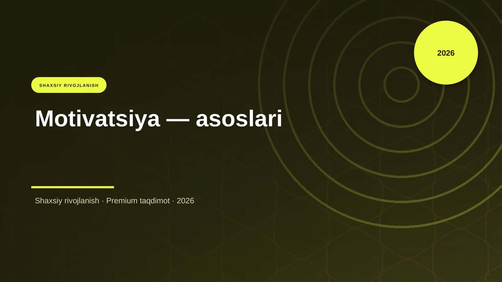 Motivatsiya — asoslari 1