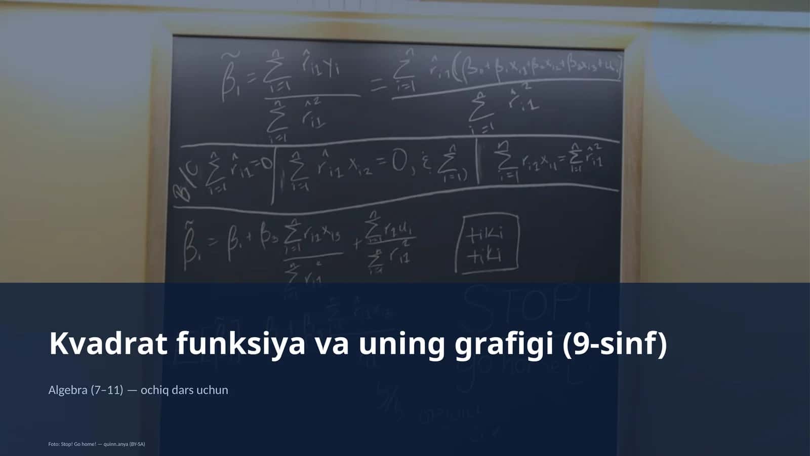 Kvadrat funksiya va uning grafigi (9-sinf) 1