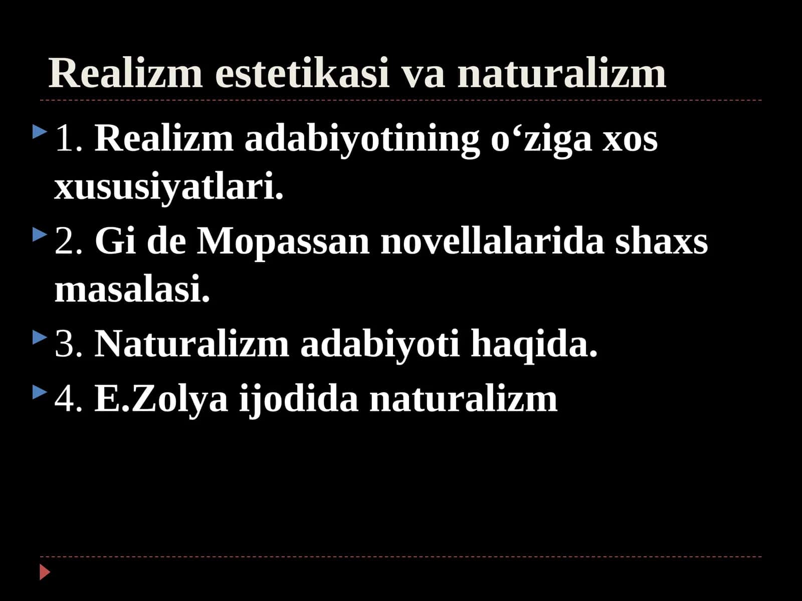Realizm estetikasi va naturalizm 1