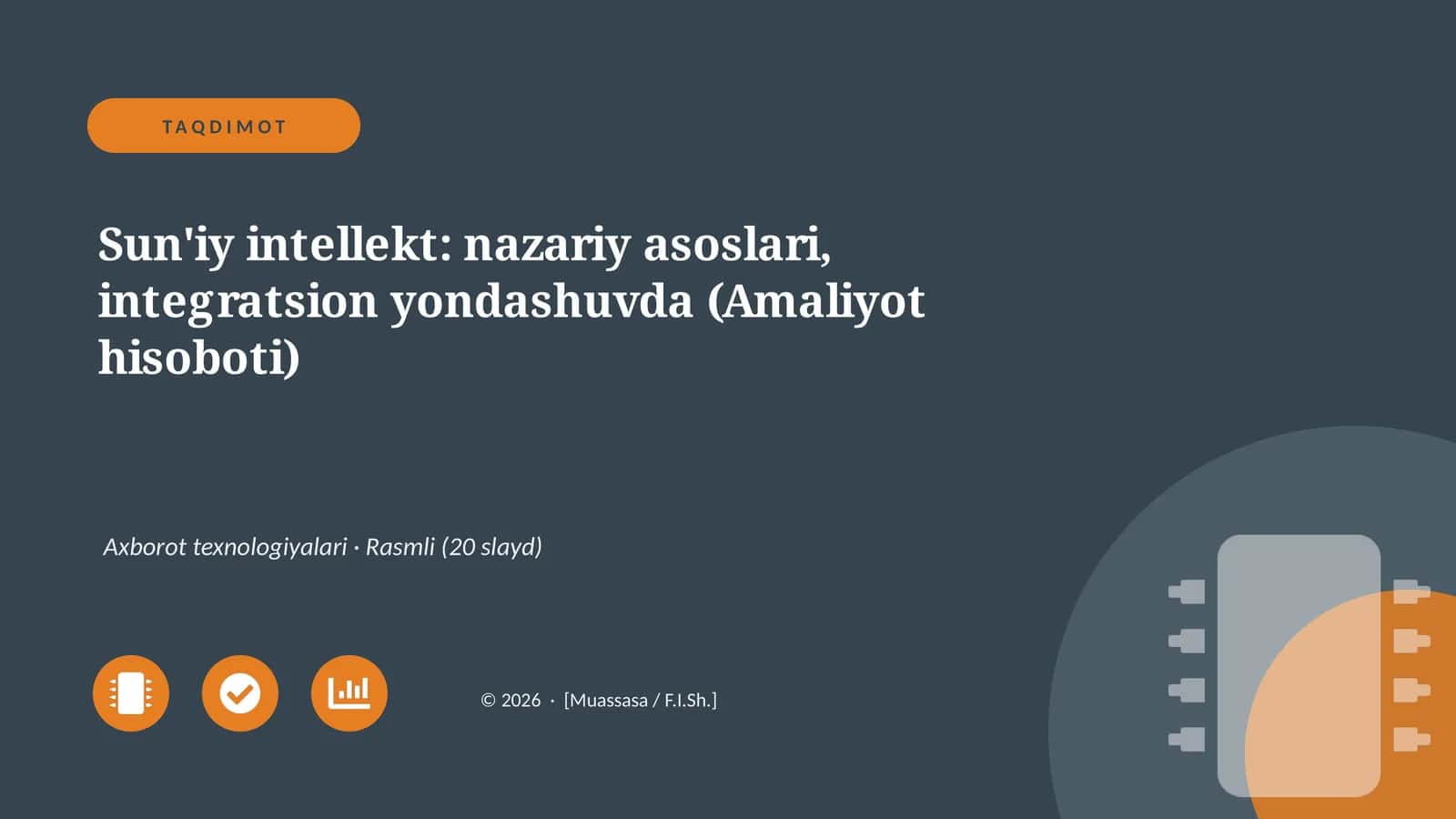 Sun'iy intellekt: nazariy asoslari, integratsion yondashuvda 1