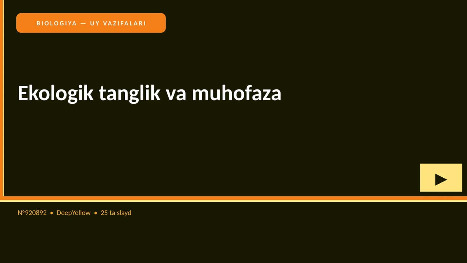BIOLOGIYA — UY VAZIFALARI 1