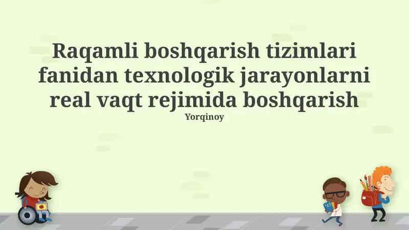 Raqamli boshqarish tizimlari 1