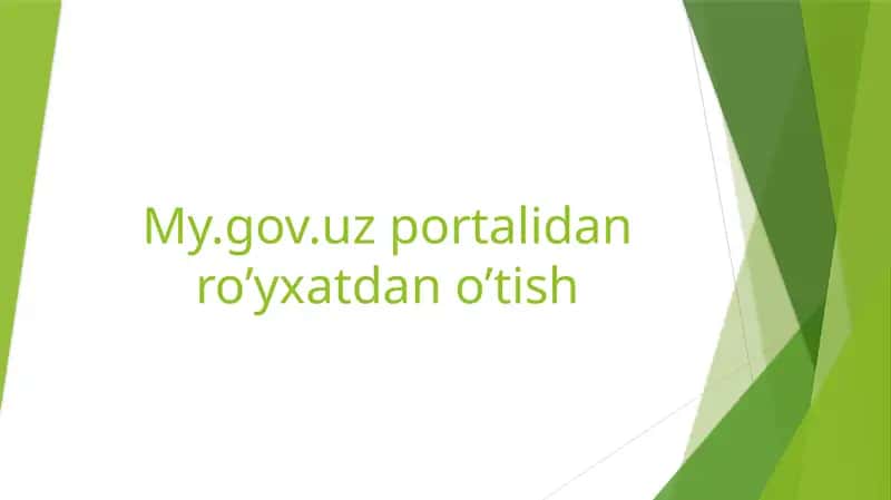 My.gov.uz portalidan ro’yxatdan o’tish 1