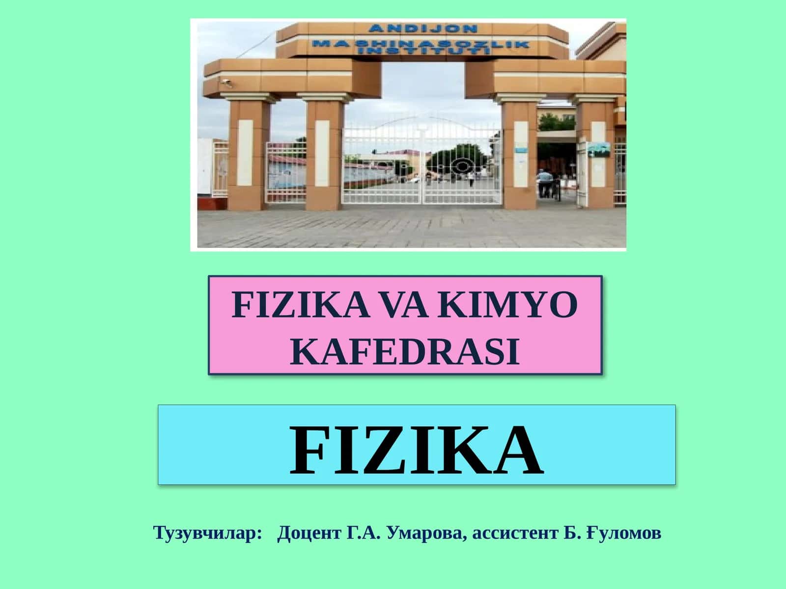 2-мавзу.Моддий нуқта динамикаси. Табиатдаги кучлари ва уларнинг хусусиятлари 1