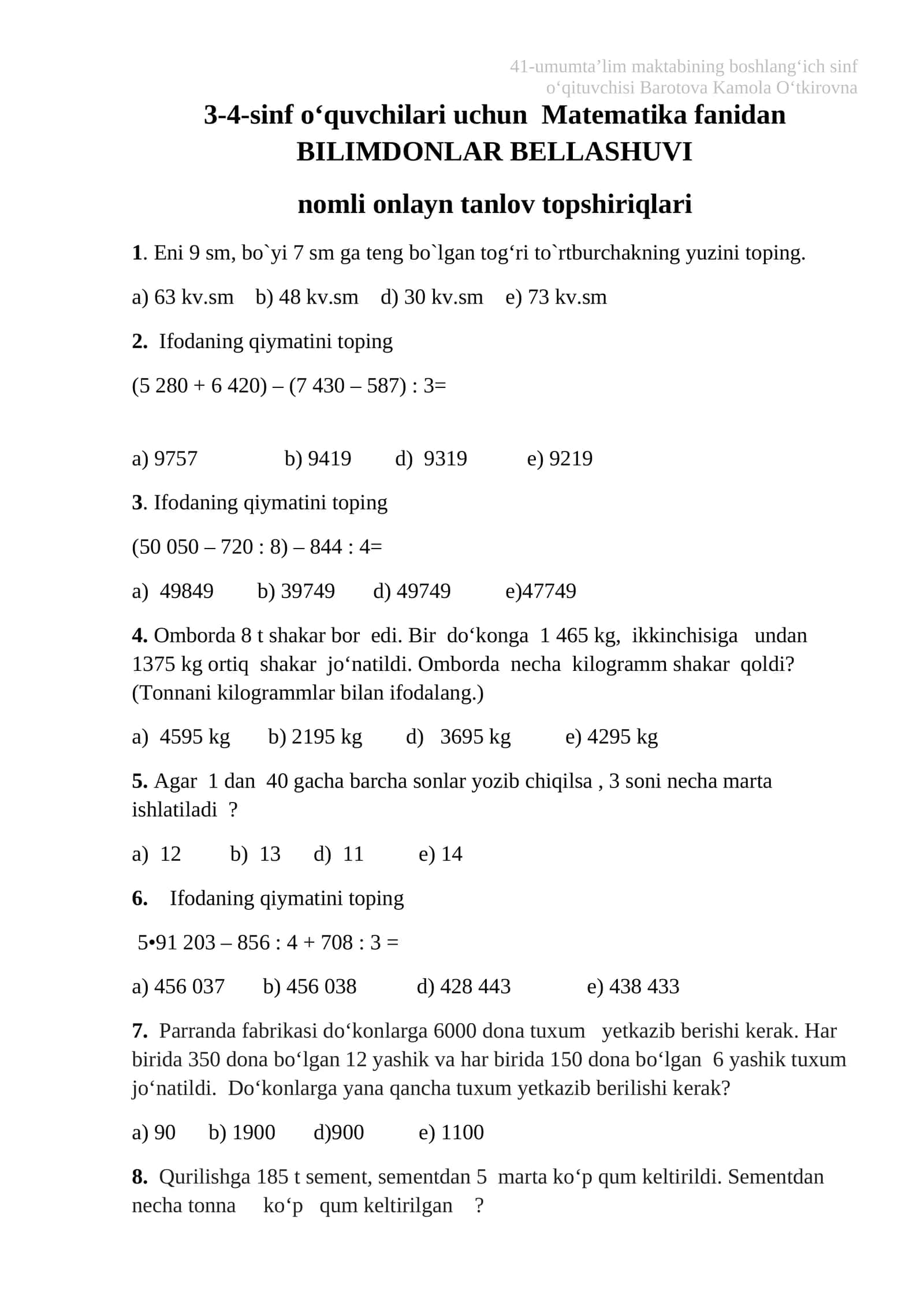 BILIMDONLAR BELLASHUVI 1