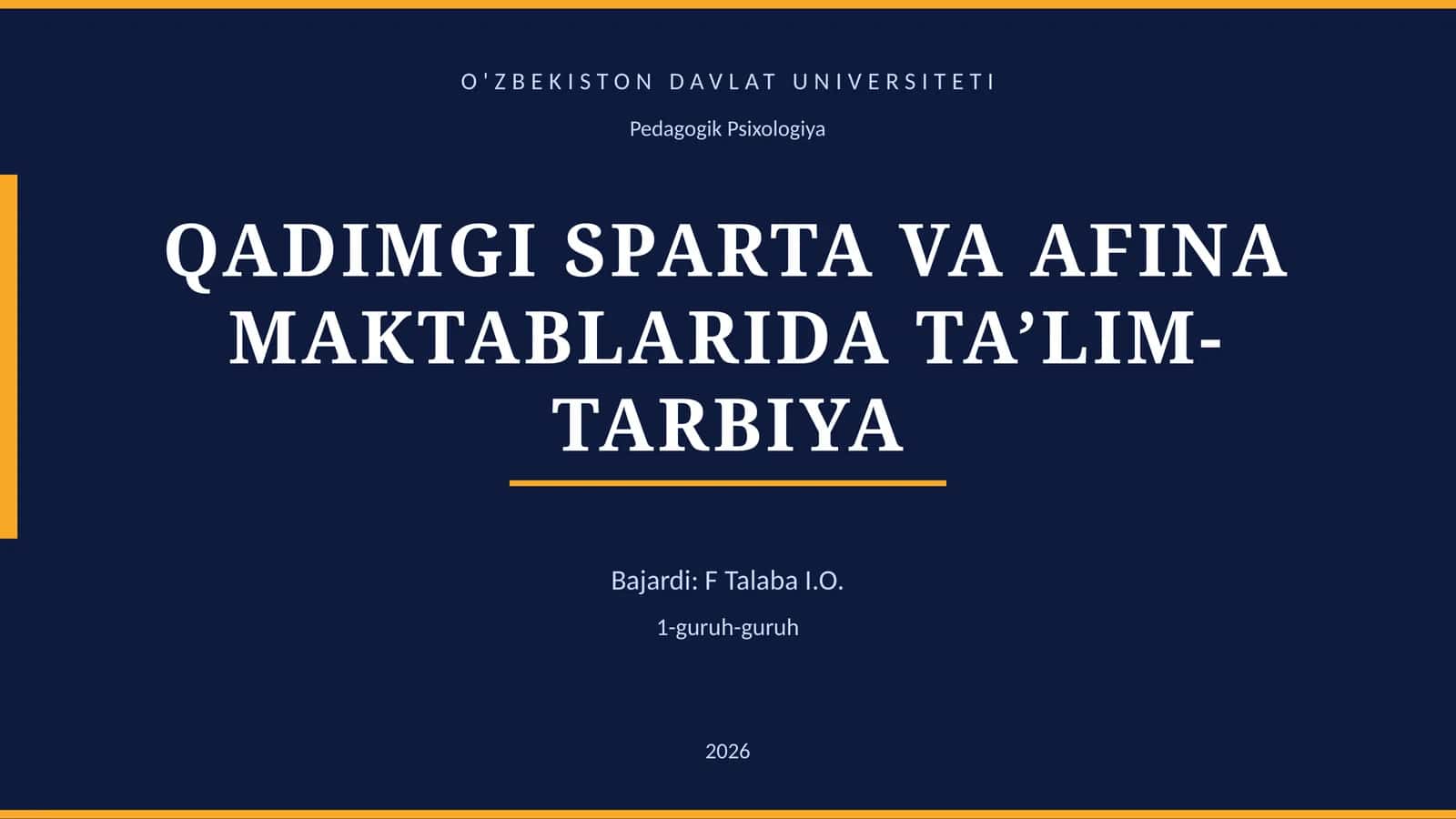 QADIMGI SPARTA VA AFINA MAKTABLARIDA TA’LIM-TARBIYA 1