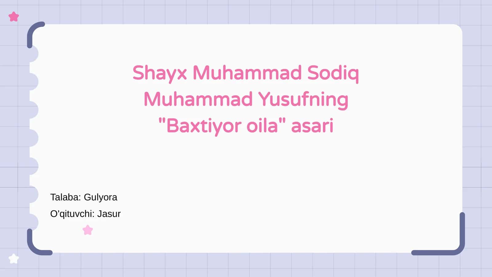 "Baxtiyor oila" asari 1