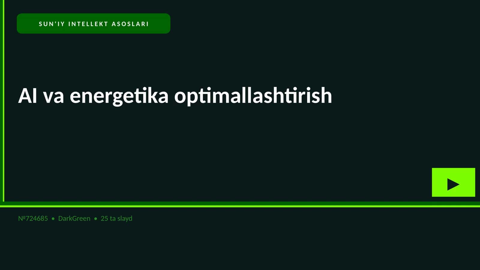 SUN'IY INTELLEKT ASOSLARI 1