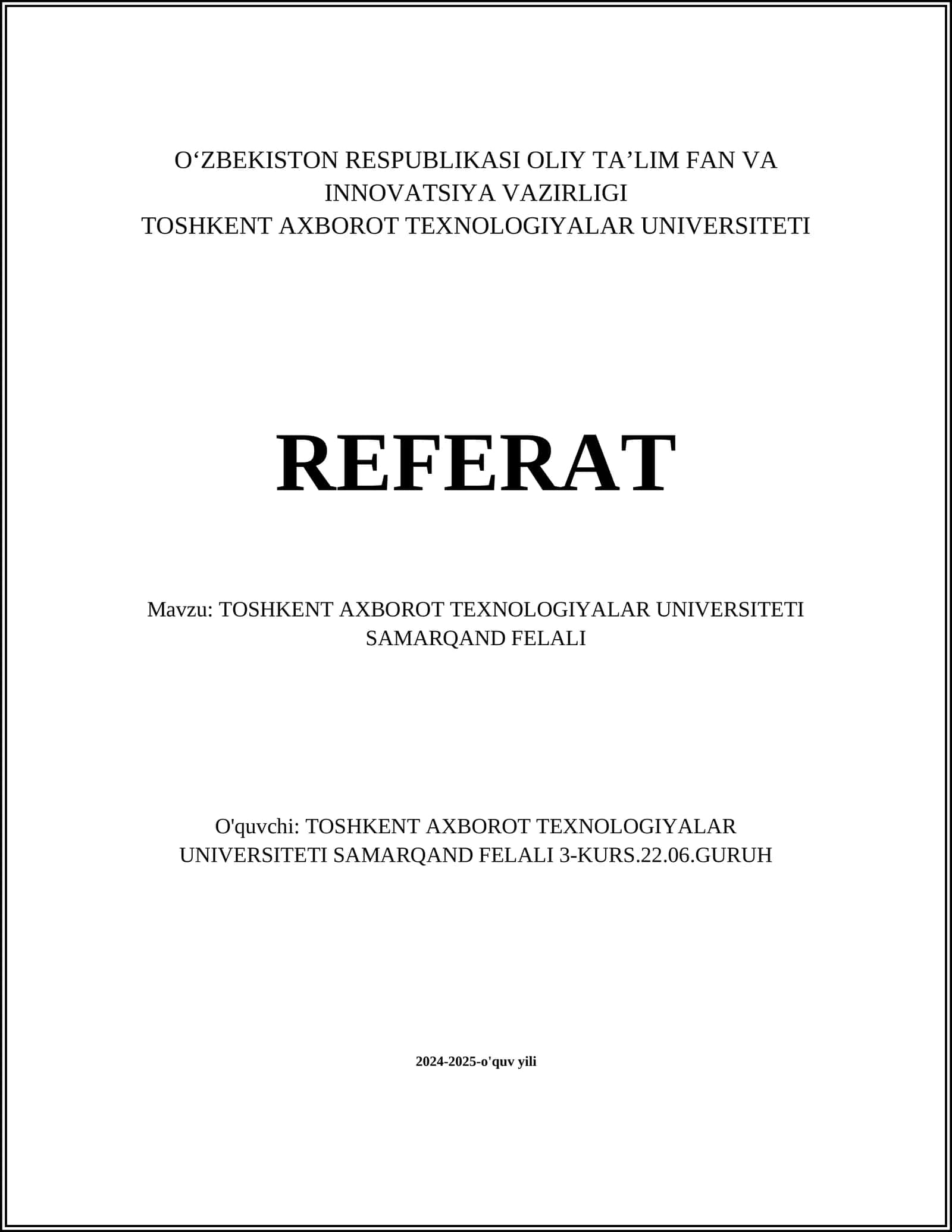 TATU Samarqand Filiali Tarixi 1