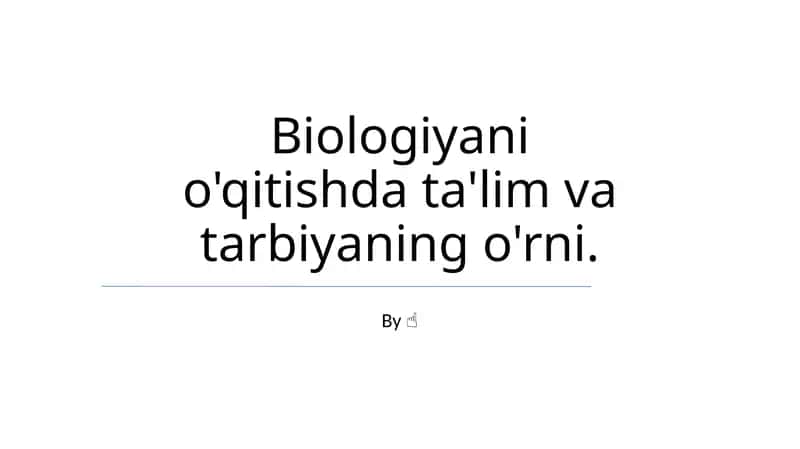 Texnologiya Integratsiyasi Biologiya Ta'limi 1
