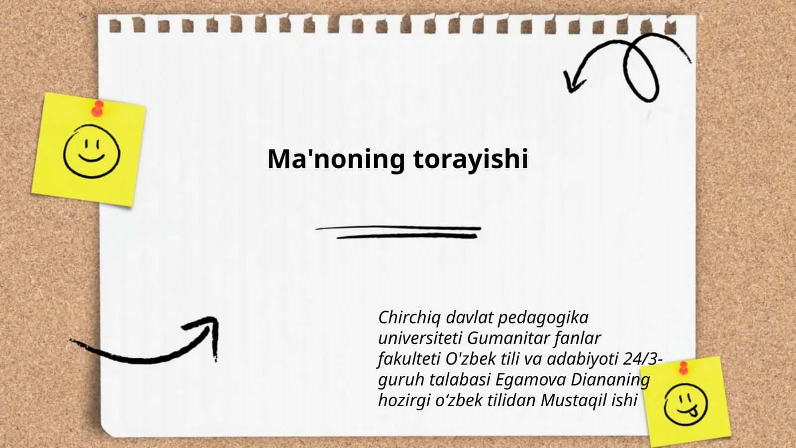 Ma'noning torayishi 1